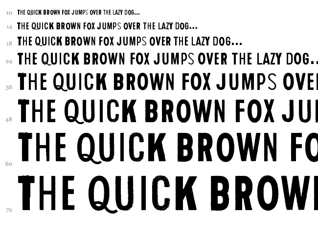 Human Error font waterfall